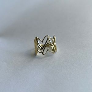 Sterling Gold Heart Ring